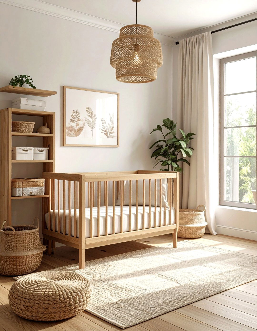 Natural Wood Nursery - 30 newborn bedroom ideas