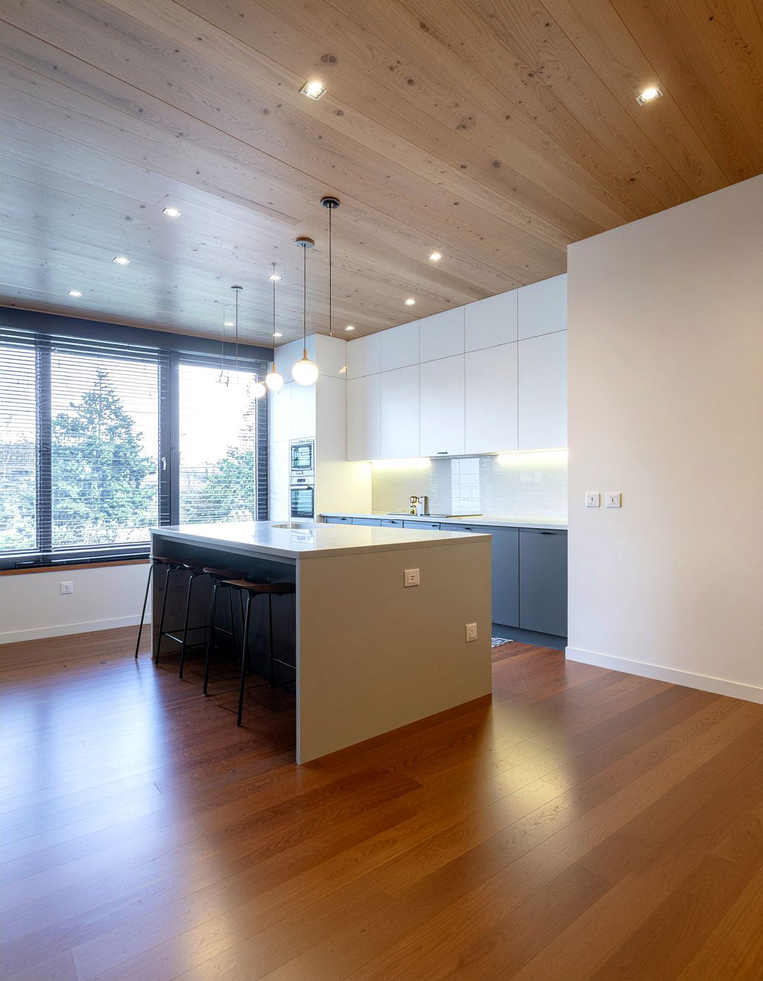 Natural Wood Planks - 30 kitchen vaulted ceiling ideas