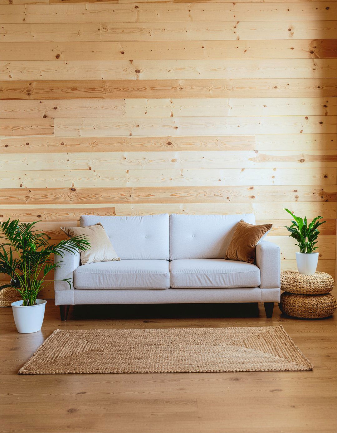 Natural Wood Shiplap Living Room - 30 living room shiplap walls