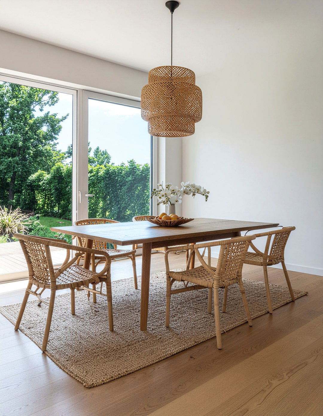 Natural Wood Texture Dining Room - 30 dining room balance ideas