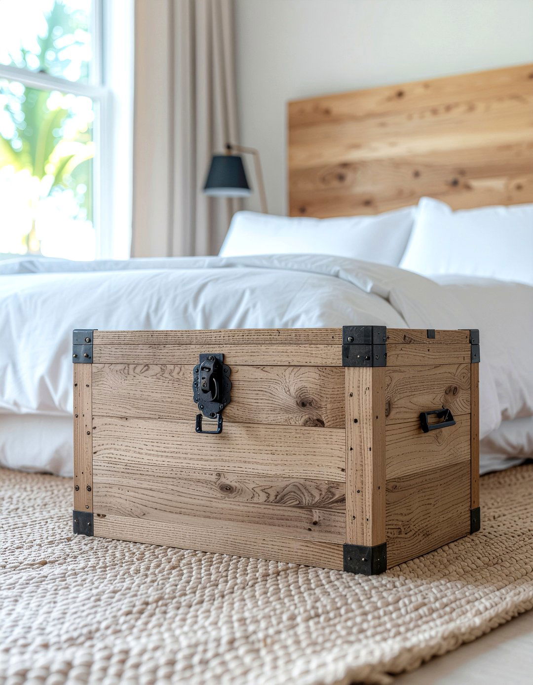 Natural Wood Trunk - 30 bedroom storage trunks