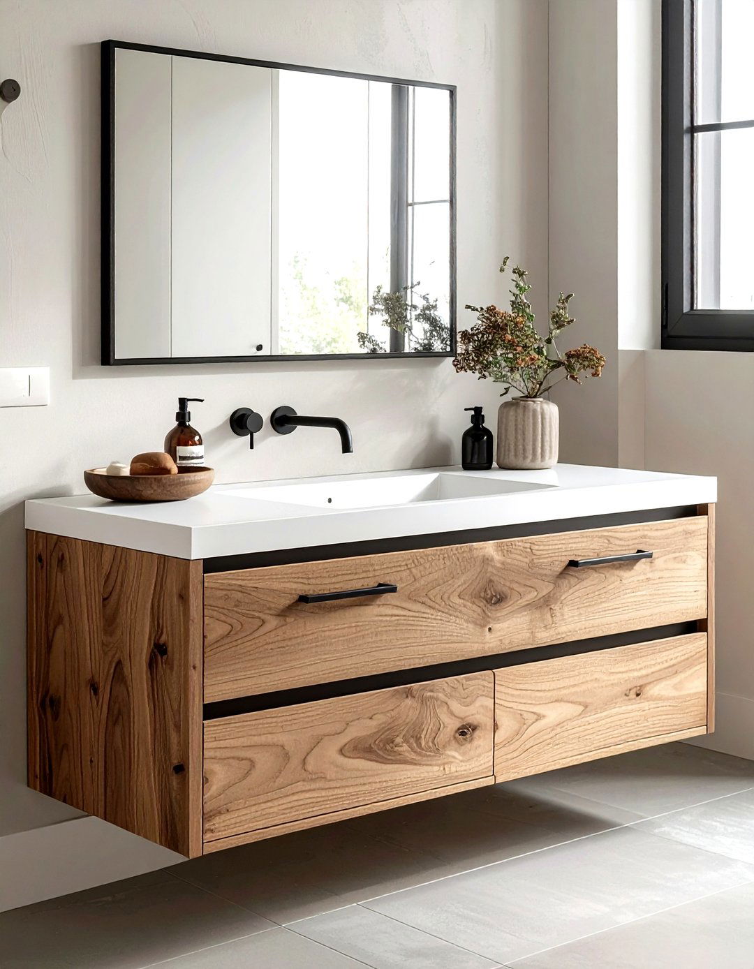 Natural Wood Vanity - 30 Property Brothers bathroom ideas