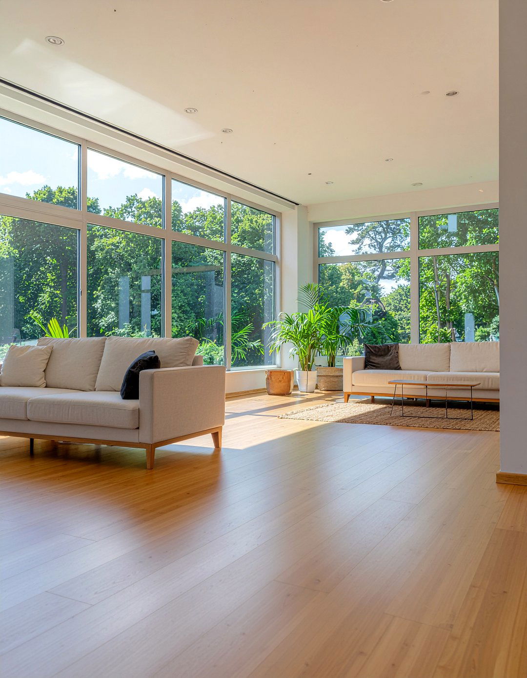 Natural bamboo flooring - 30 living room bamboo flooring ideas