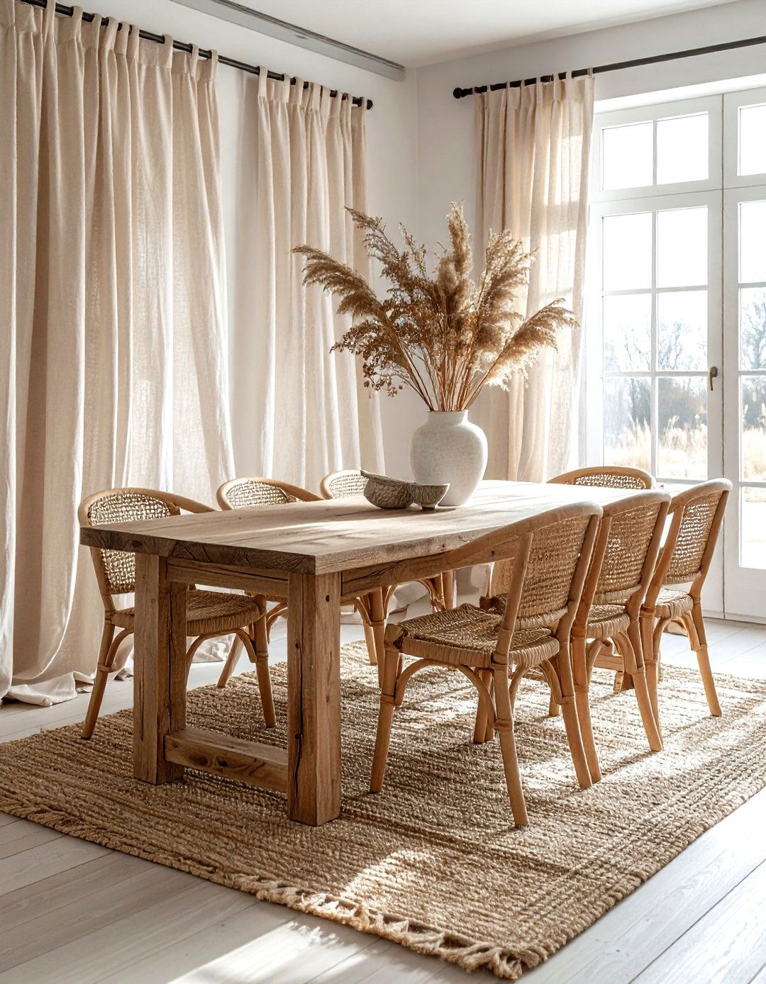 Natural flax linen curtains - 30 linen curtain ideas