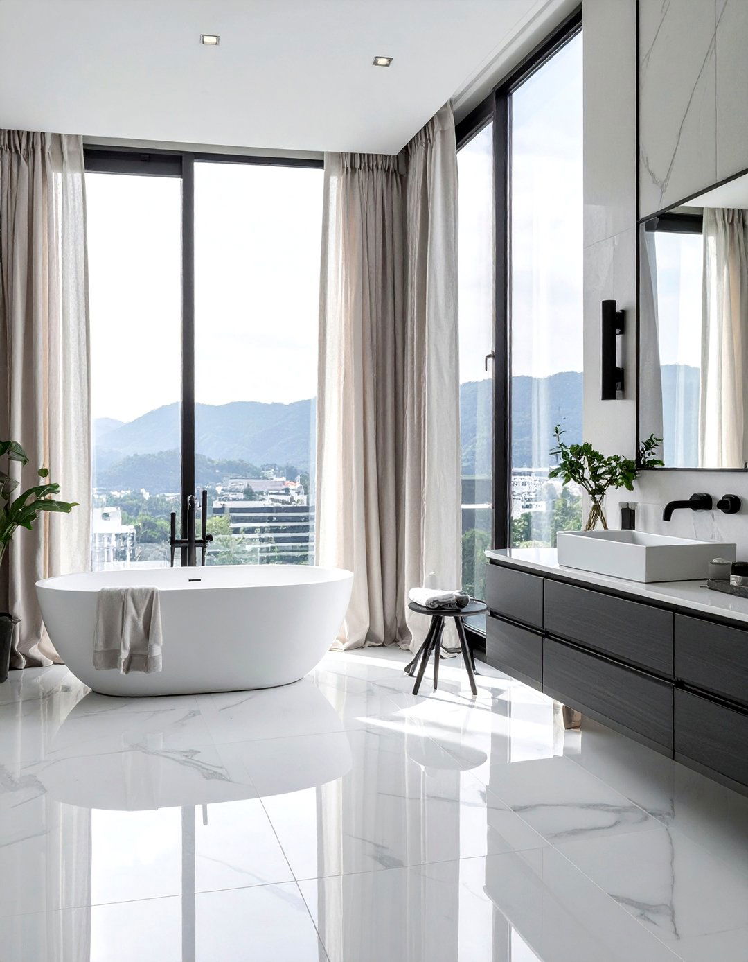 Natural light bathroom - 30 bathroom wellness ideas