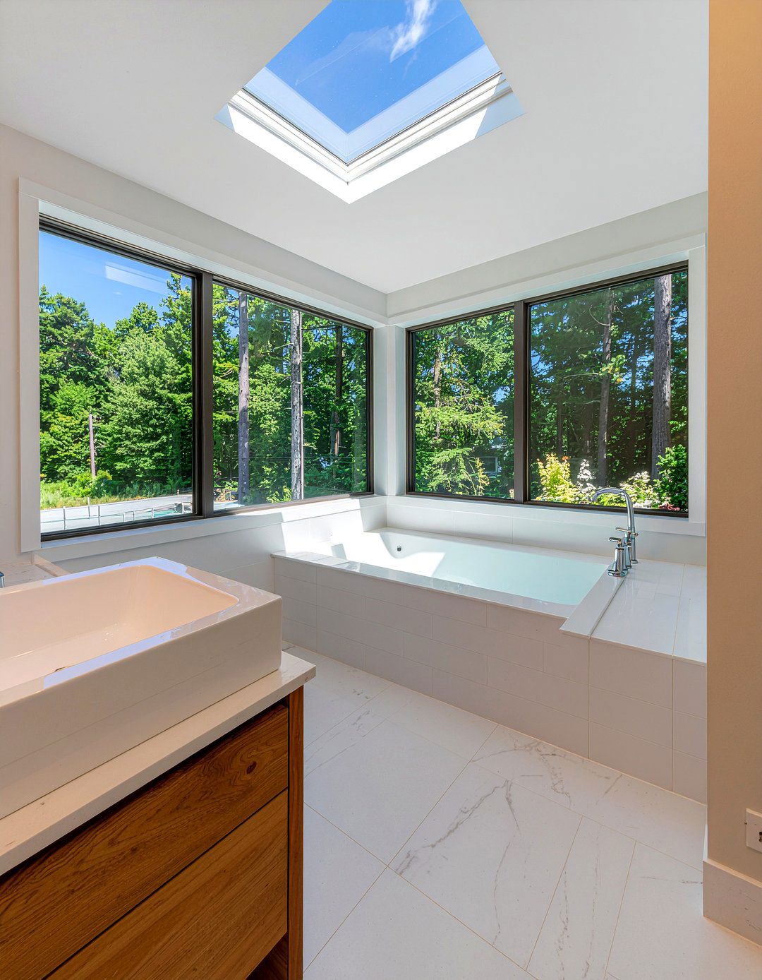 Natural light pool bathroom - 30 pool bathroom ideas