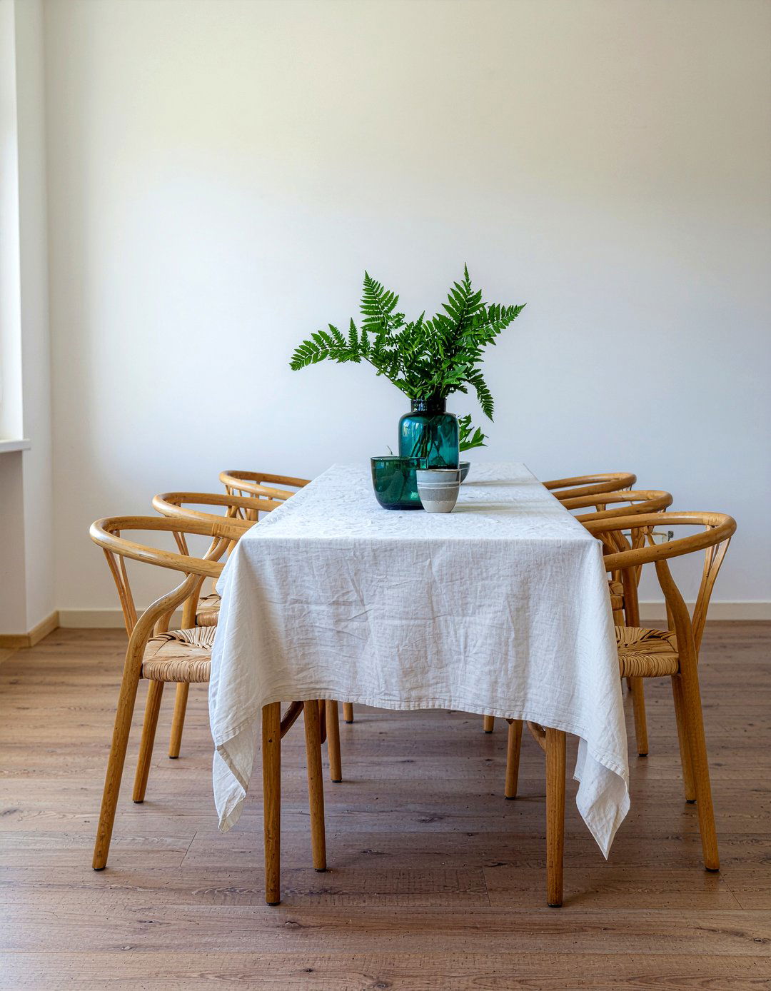 Natural linen passover tablecloth - 30 Passover seder dining room ideas