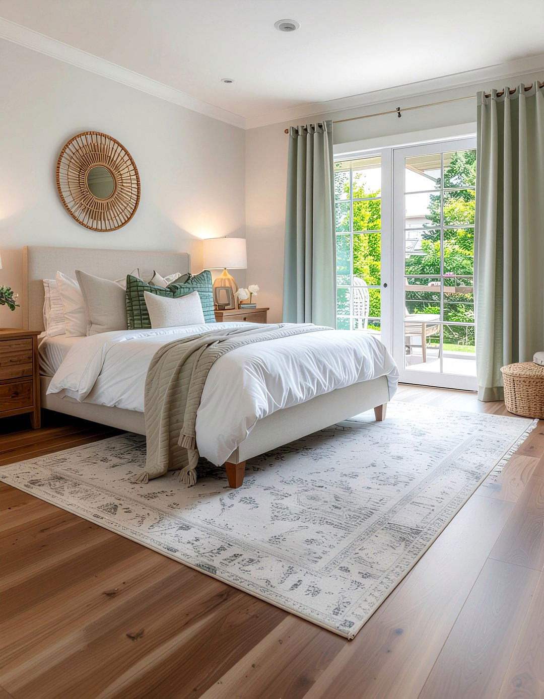 Natural maple vinyl plank - 30 bedroom vinyl flooring ideas