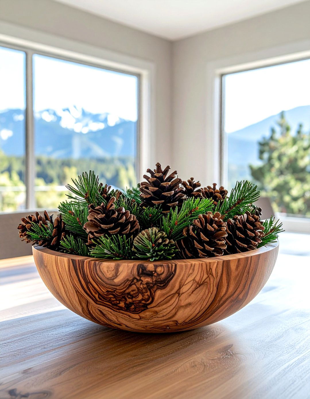 Natural pine cones - 30 mountain decor ideas