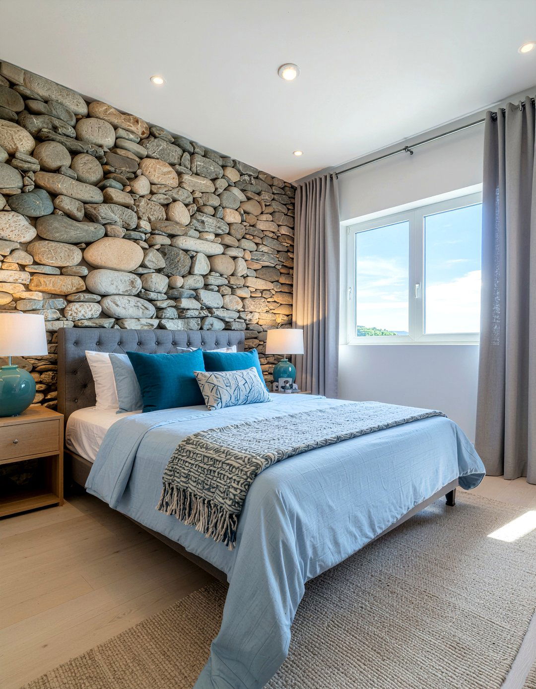 30 Rustic Bedroom Stone Wall Ideas for a Unique Interior Style