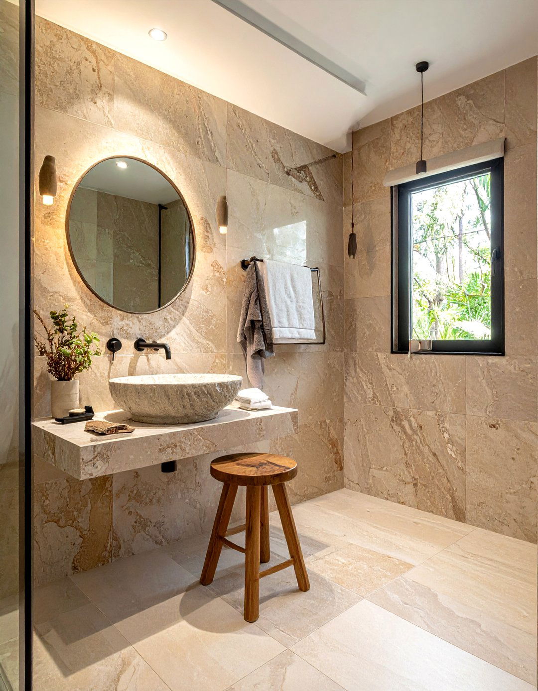 Natural stone bathroom - 30 favorite bathroom ideas