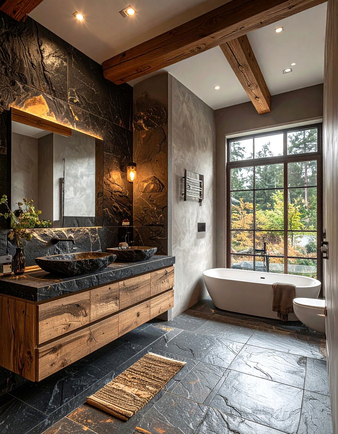 Natural stone bathroom - 30 zen bathroom ideas