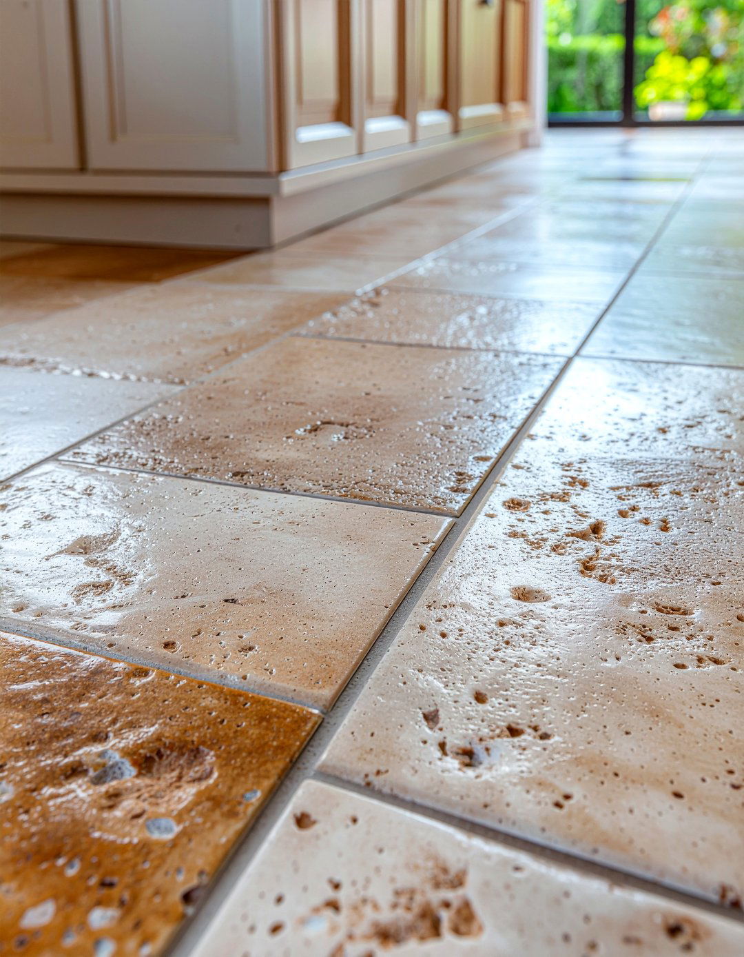 Natural stone checkerboard floor - 30 checkered floor kitchen ideas