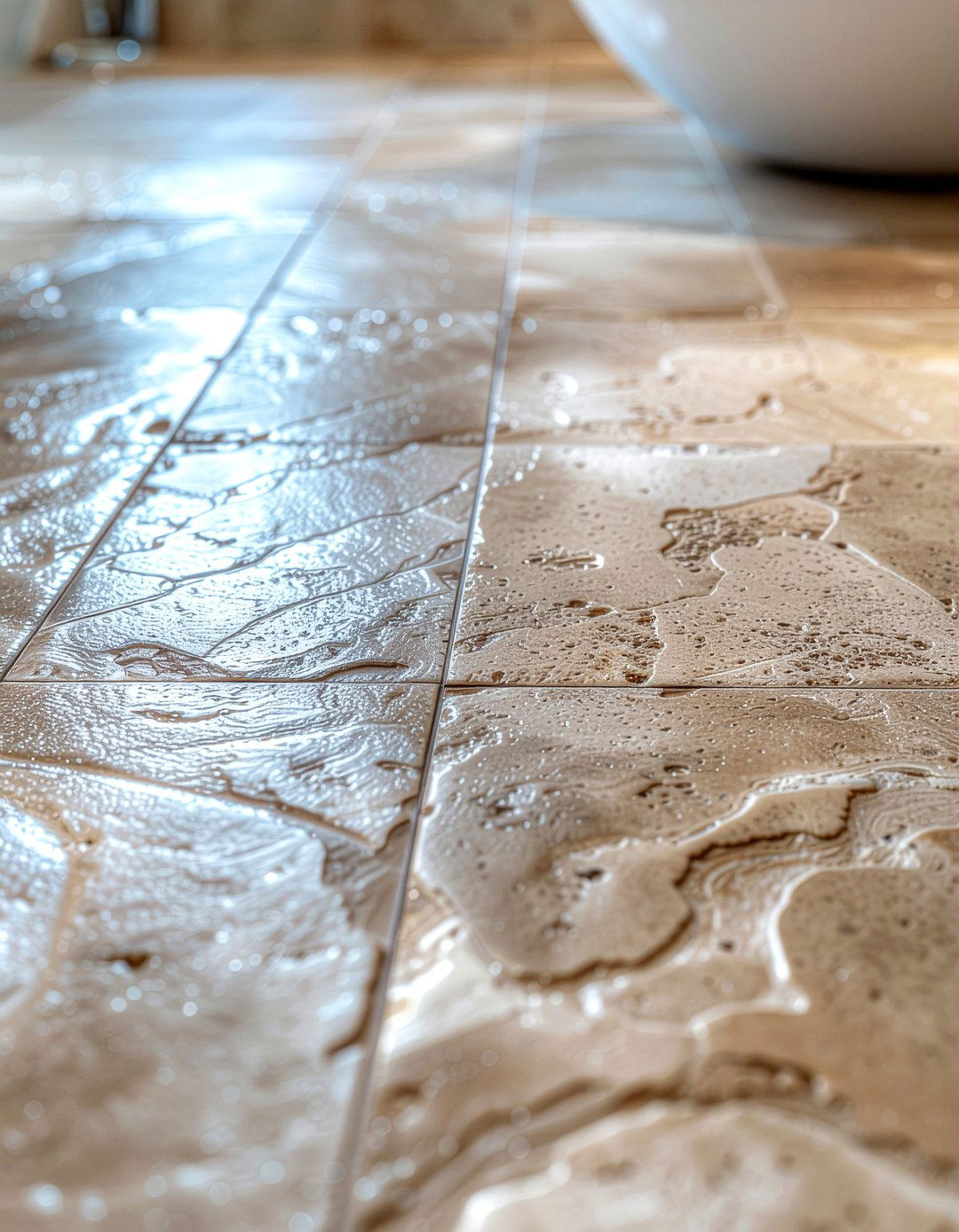 Natural stone flooring - 30 luxe bathroom ideas