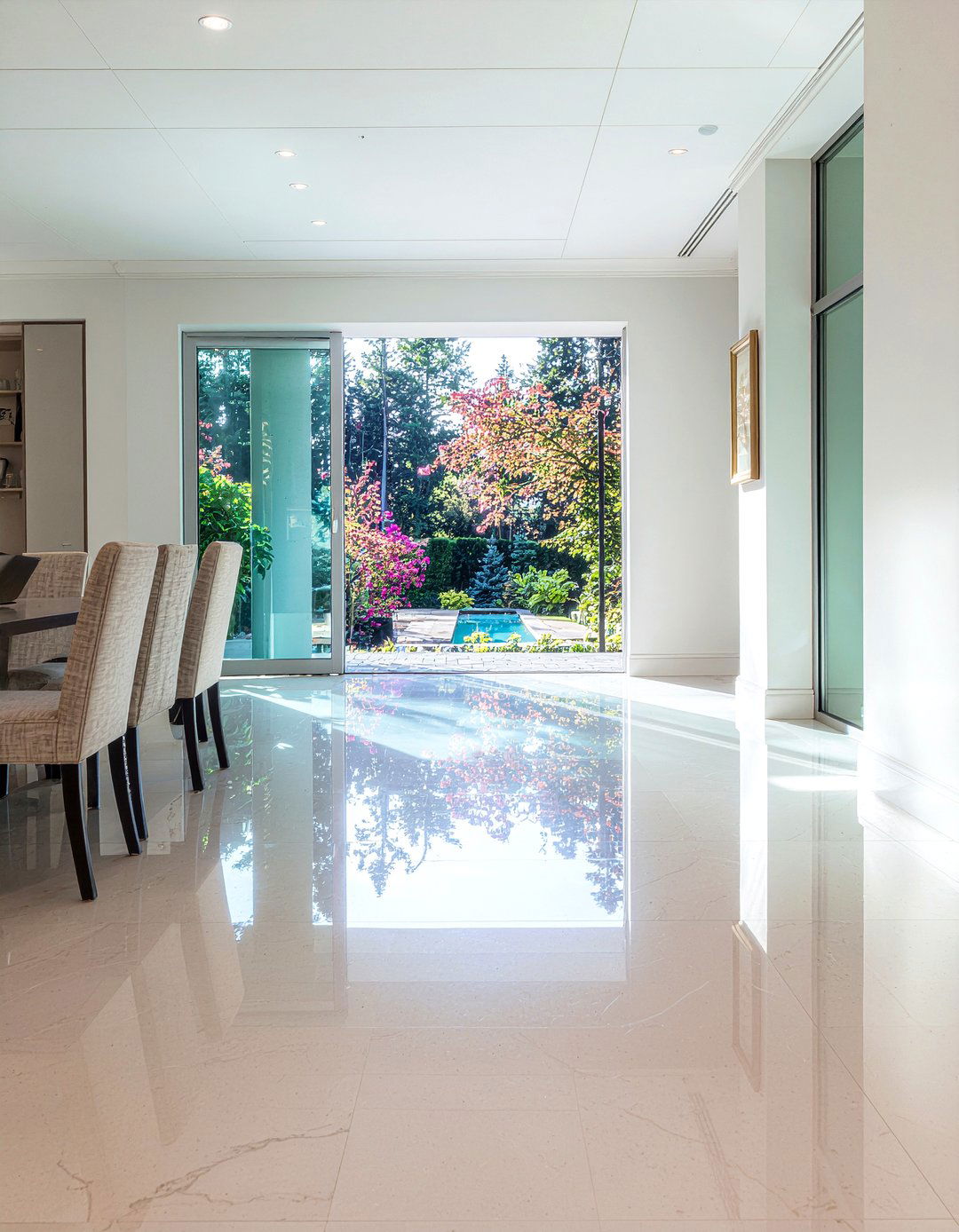 Natural stone flooring - 30 rich dining room ideas