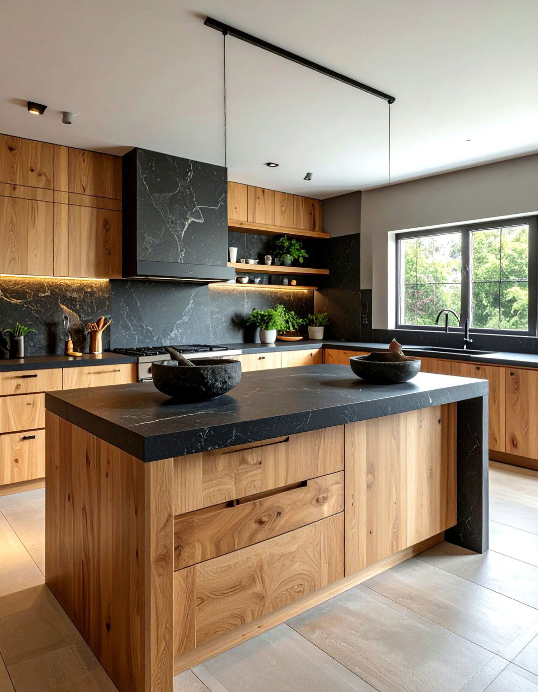 Natural stone kitchen - 30 kitchen ideas