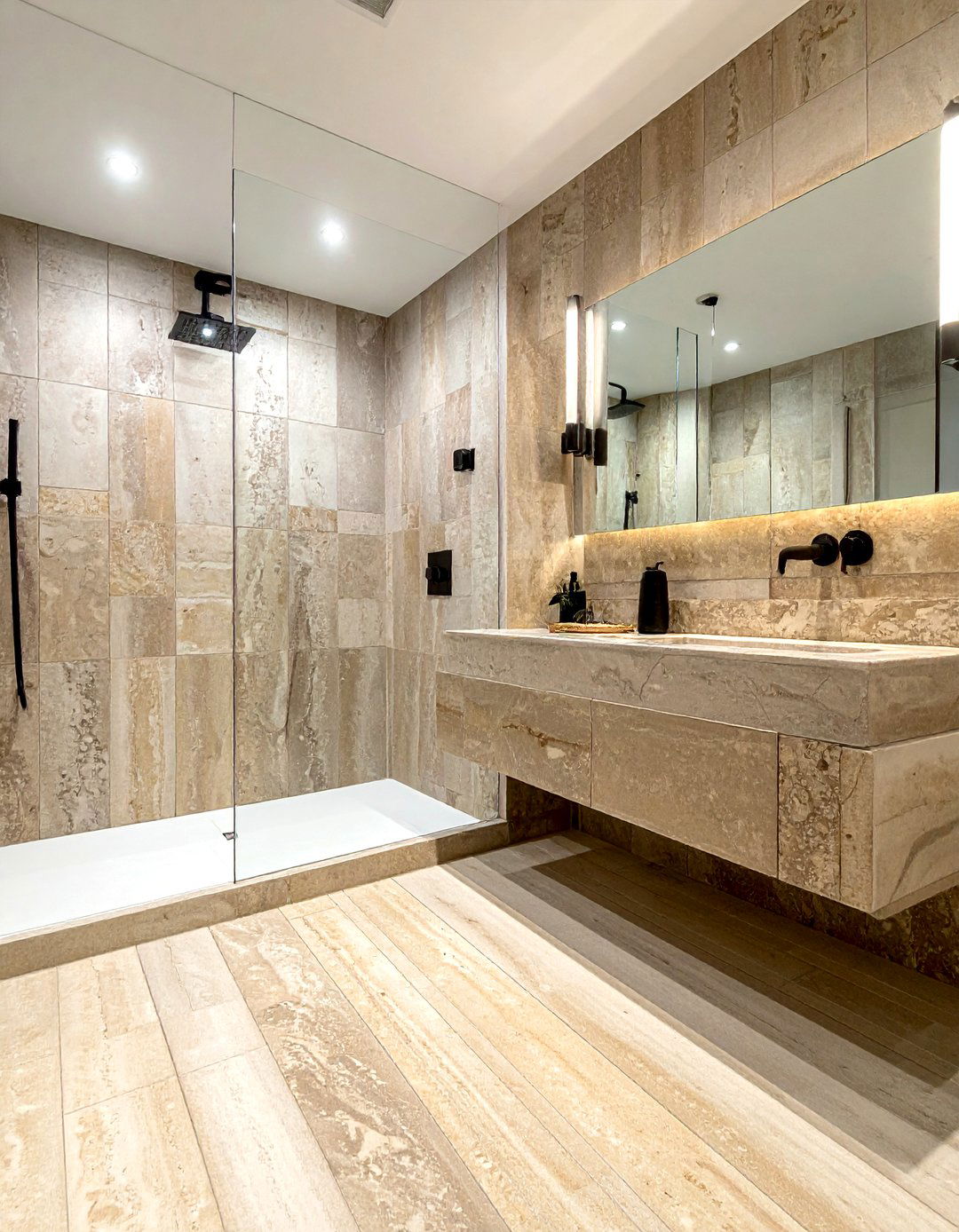 Natural stone tile - 30 energy-efficient bathroom ideas