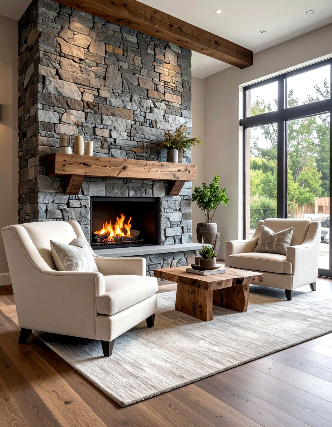 Natural stone veneer - 30 accent wall ideas