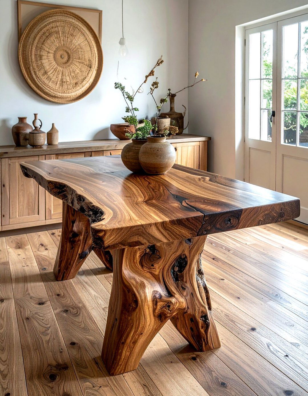 Natural walnut dining table - 30 walnut dining table ideas
