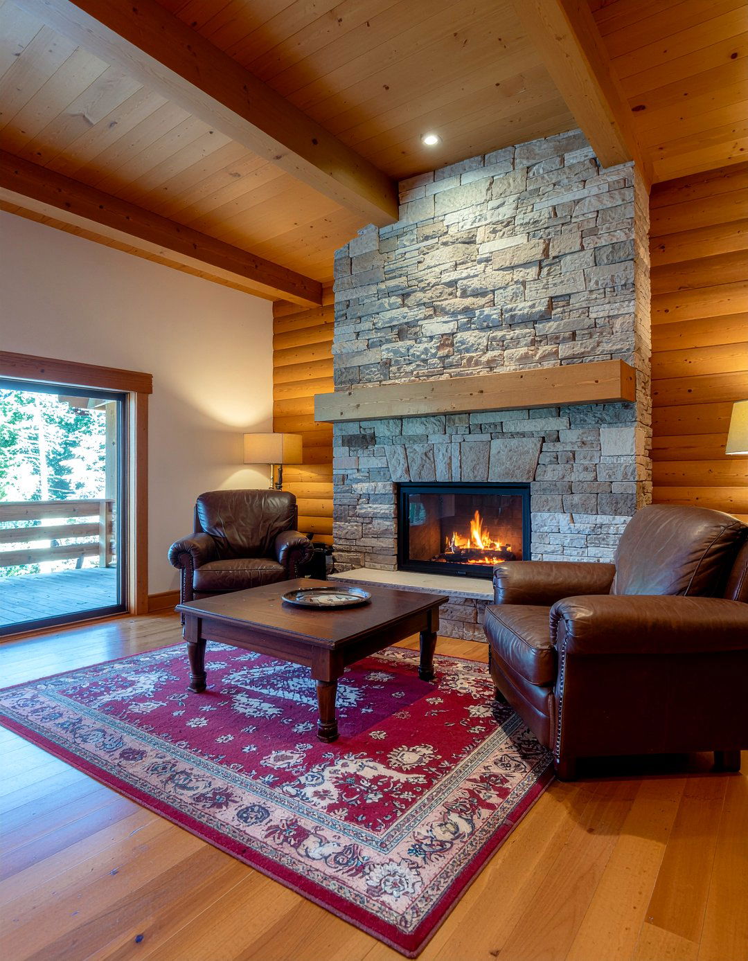 Natural wood beadboard panels - 30 living room beadboard ideas