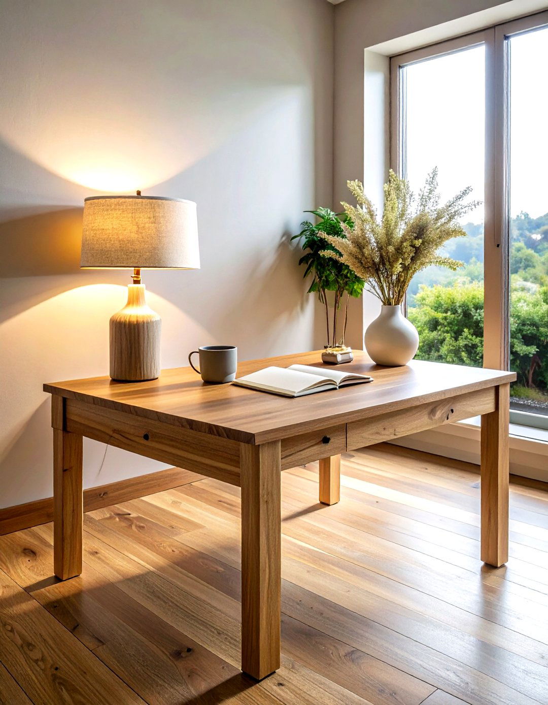 Natural wood desk - 30 desk styling ideas