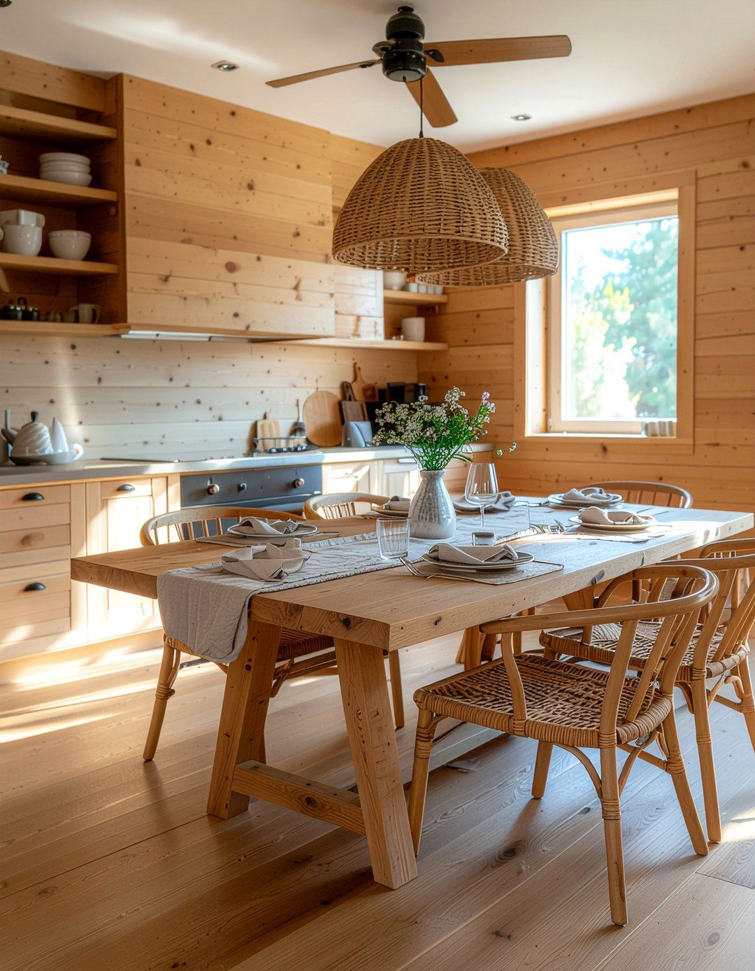 Natural wood dining room - 30 dining room goals ideas