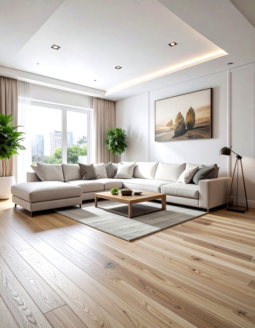 Natural wood flooring - 30 modern clean decor ideas
