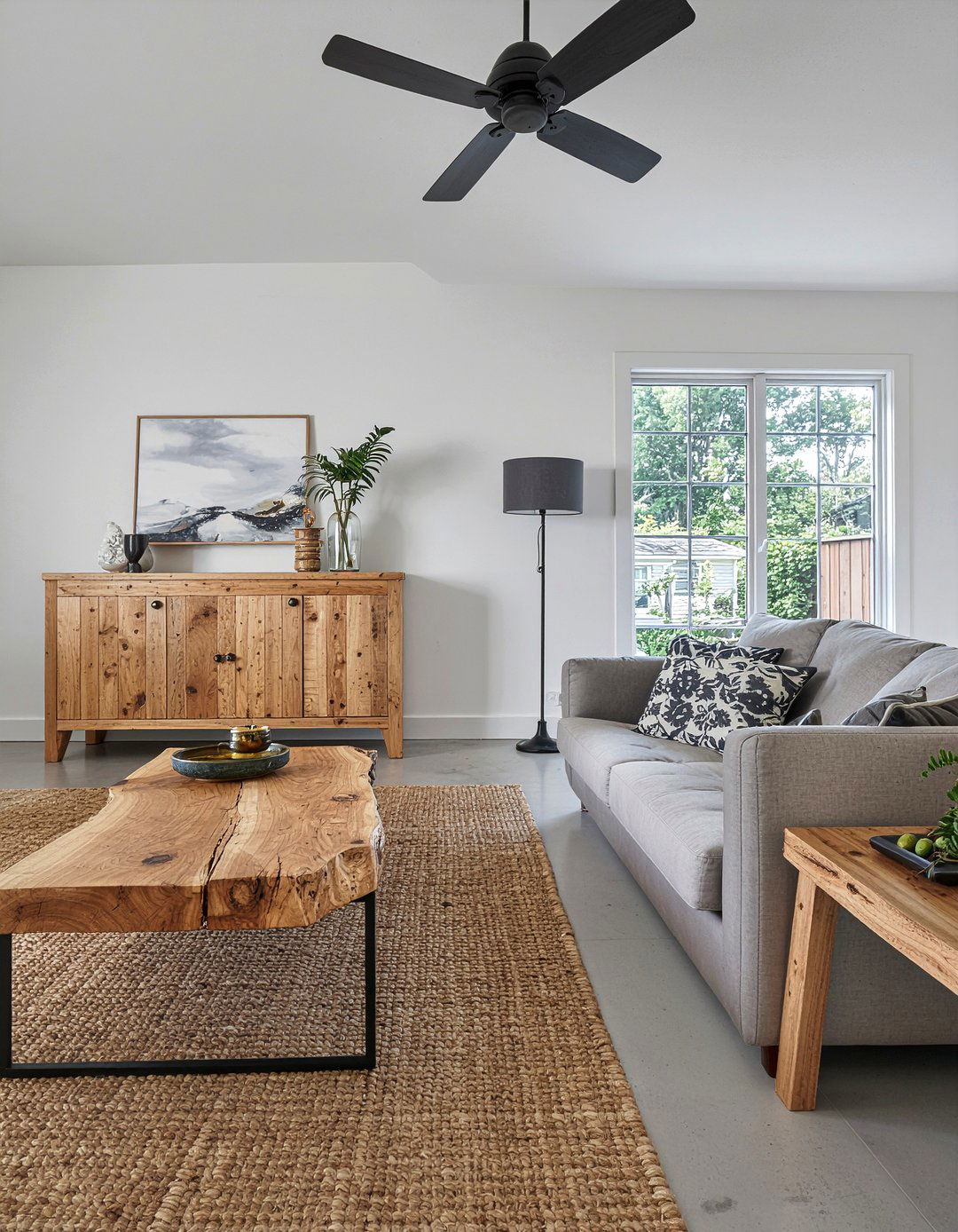 Natural wood furniture - 30 cozy living room ideas