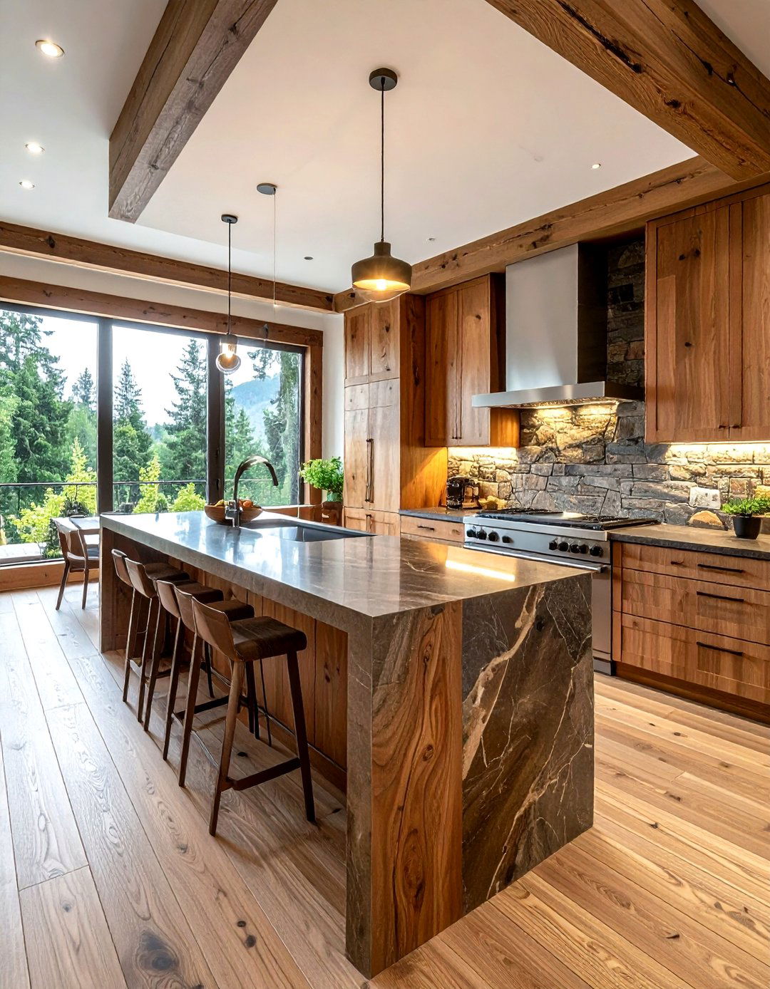 Natural wood kitchen - 30 cozy kitchen settings