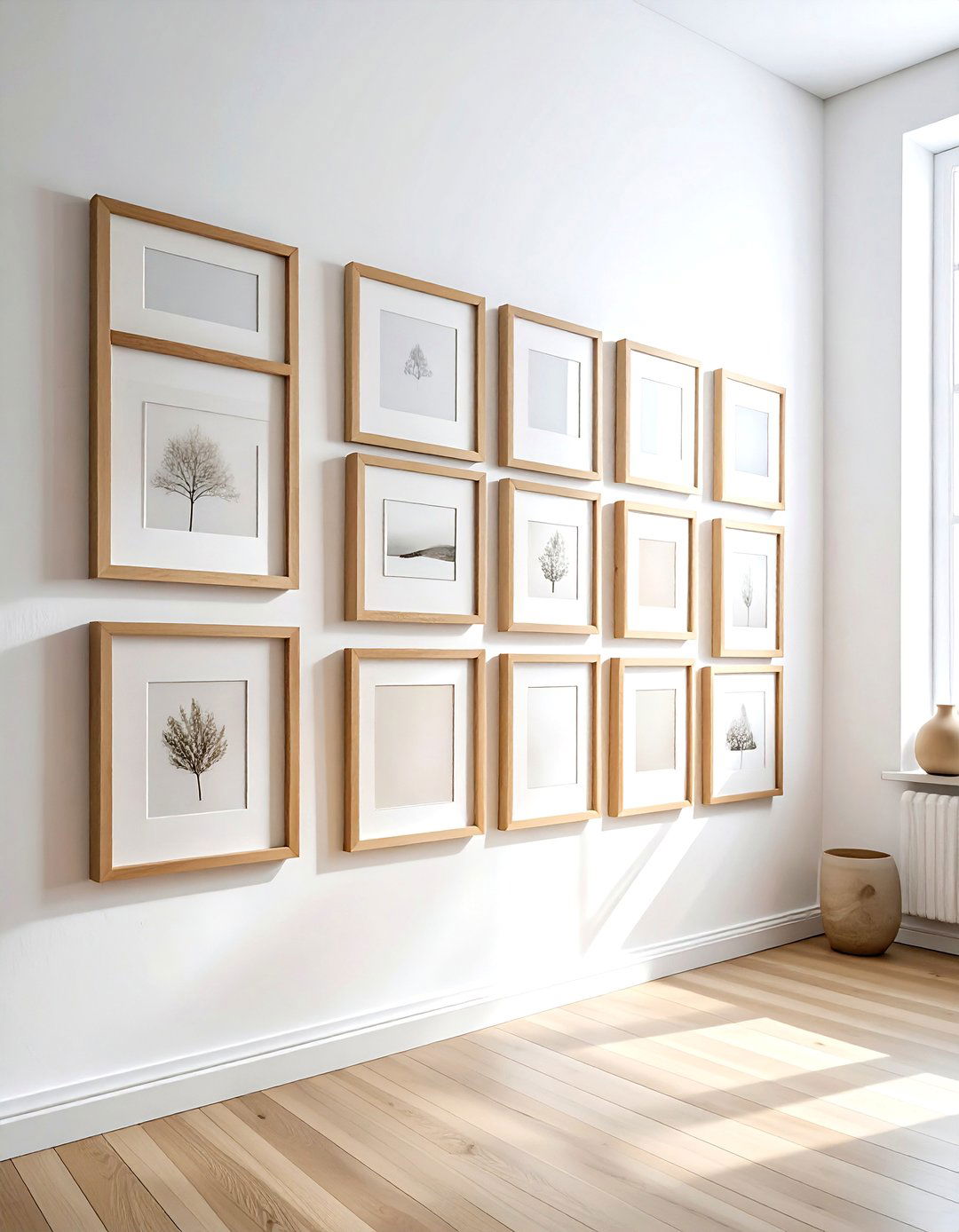 Natural wood picture frames - 30 light wood decor ideas