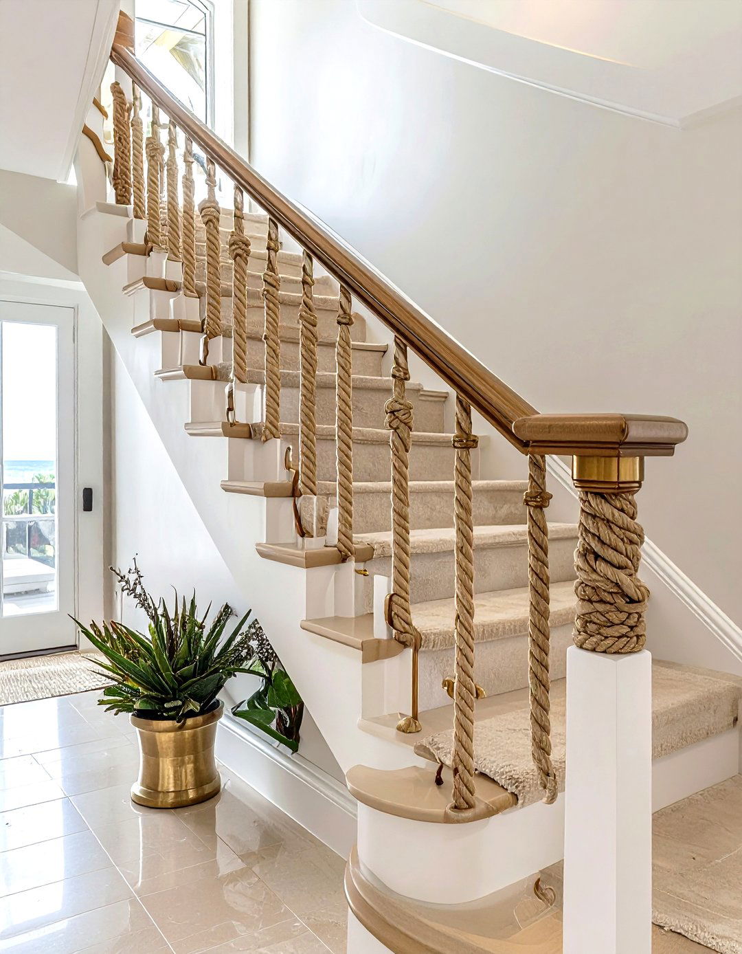 Nautical Rope Railing - 30 banister decor ideas