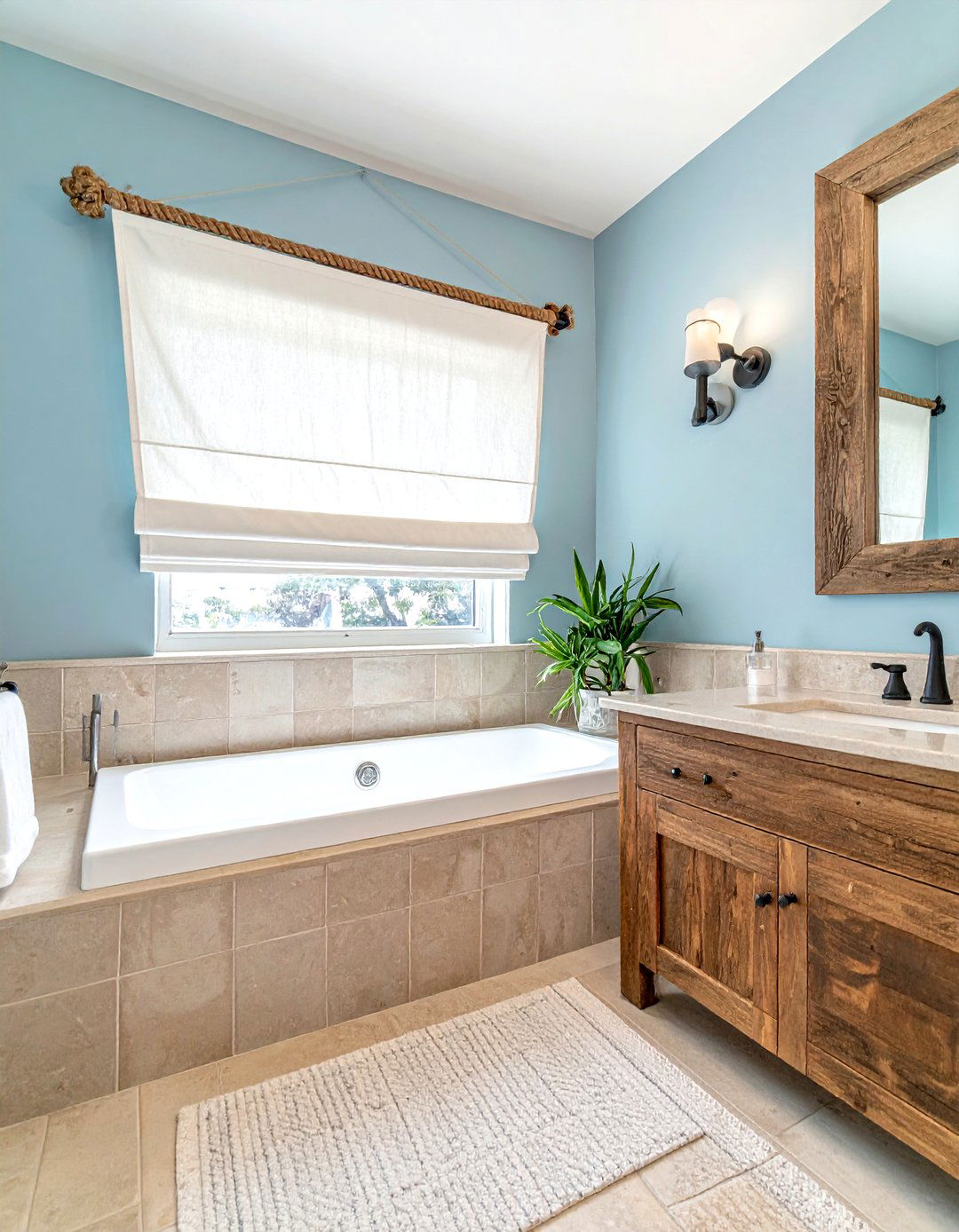 Nautical Rope Valance - 30 bathroom valance ideas