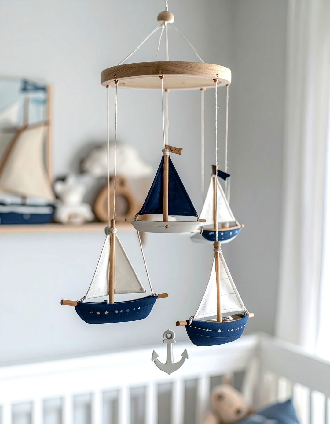 Nautical Ship Nursery Mobile - 30 nursery mobile ideas