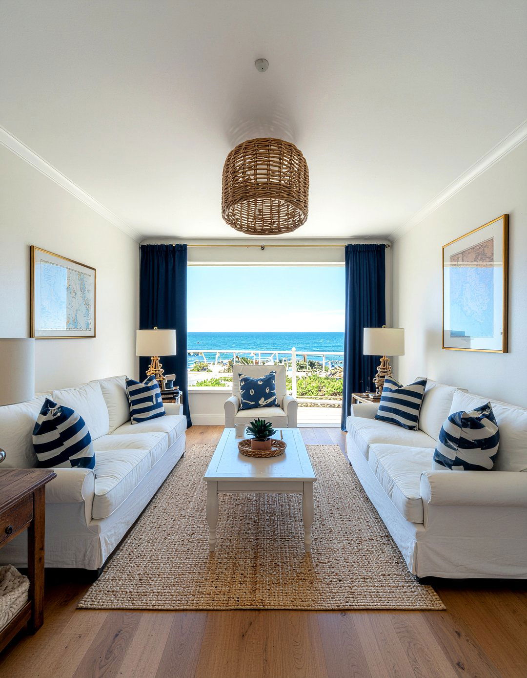 Nautical living room - 30 ocean themed living room ideas