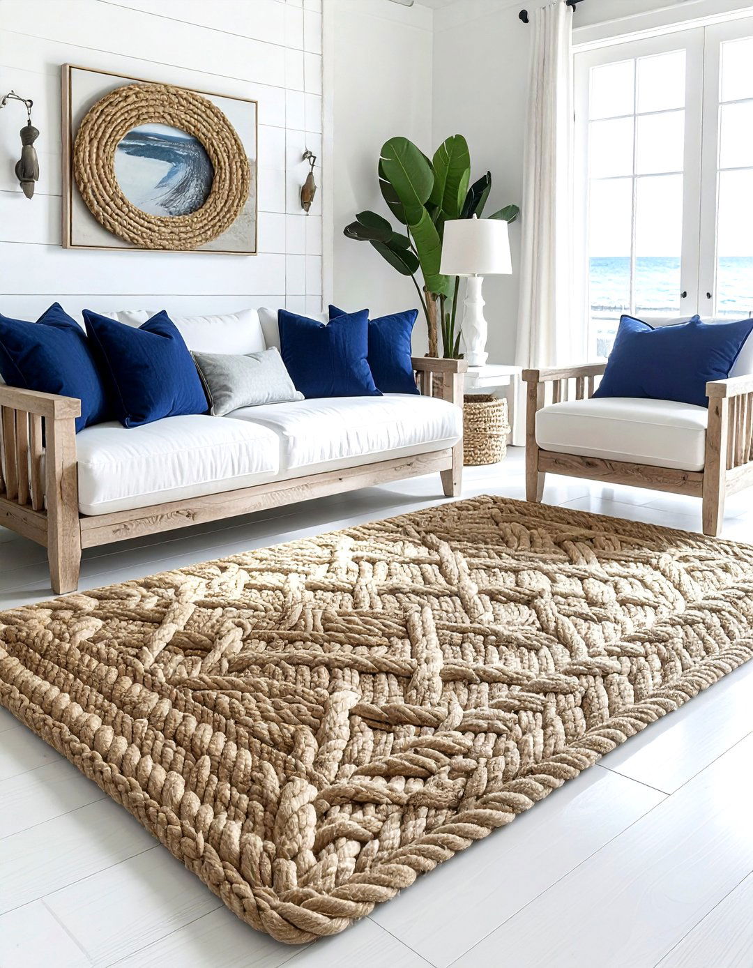Nautical rope rug - 30 patterned rug ideas