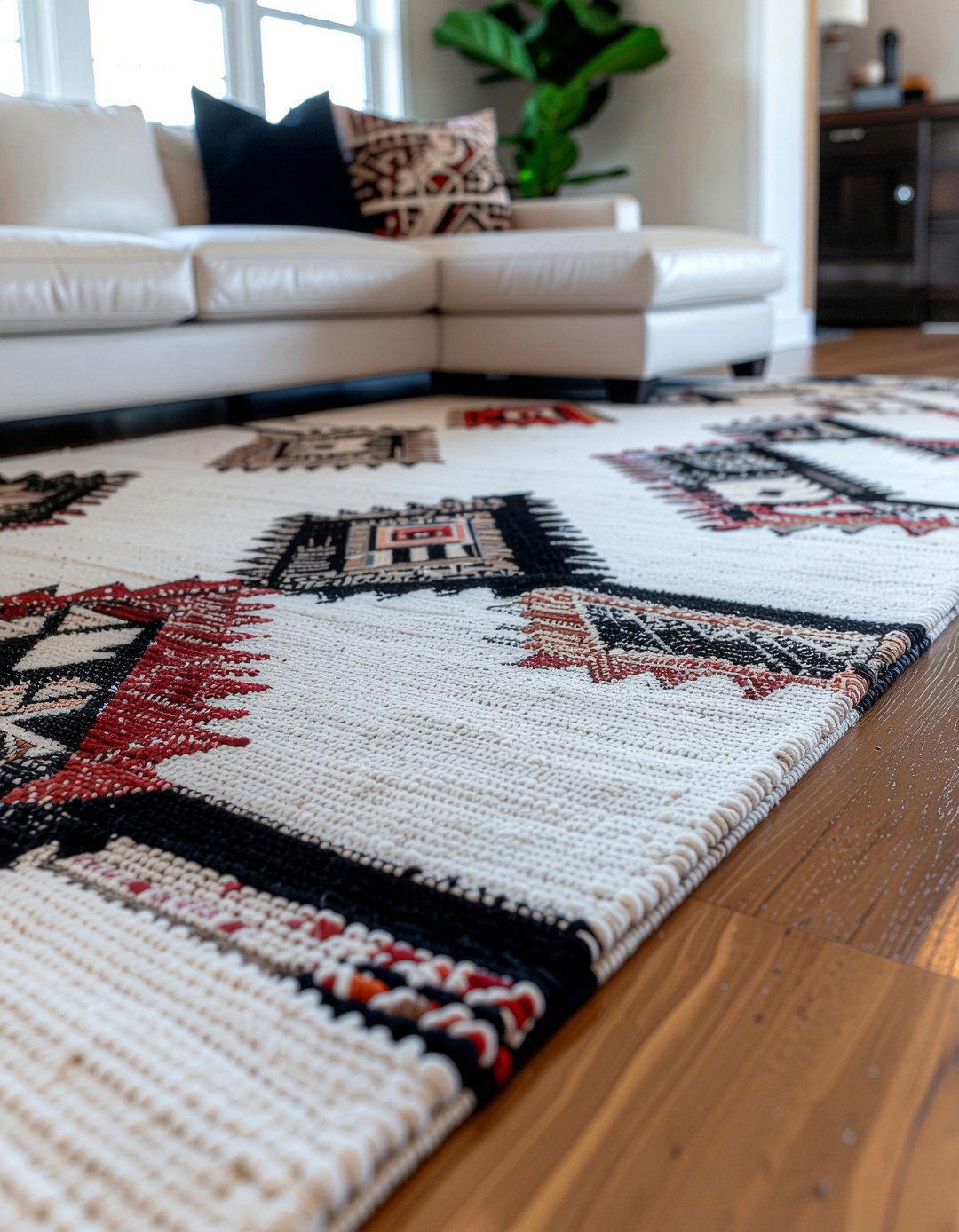 Navajo Pattern Area Rug - 30 living room southwestern furniture ideas