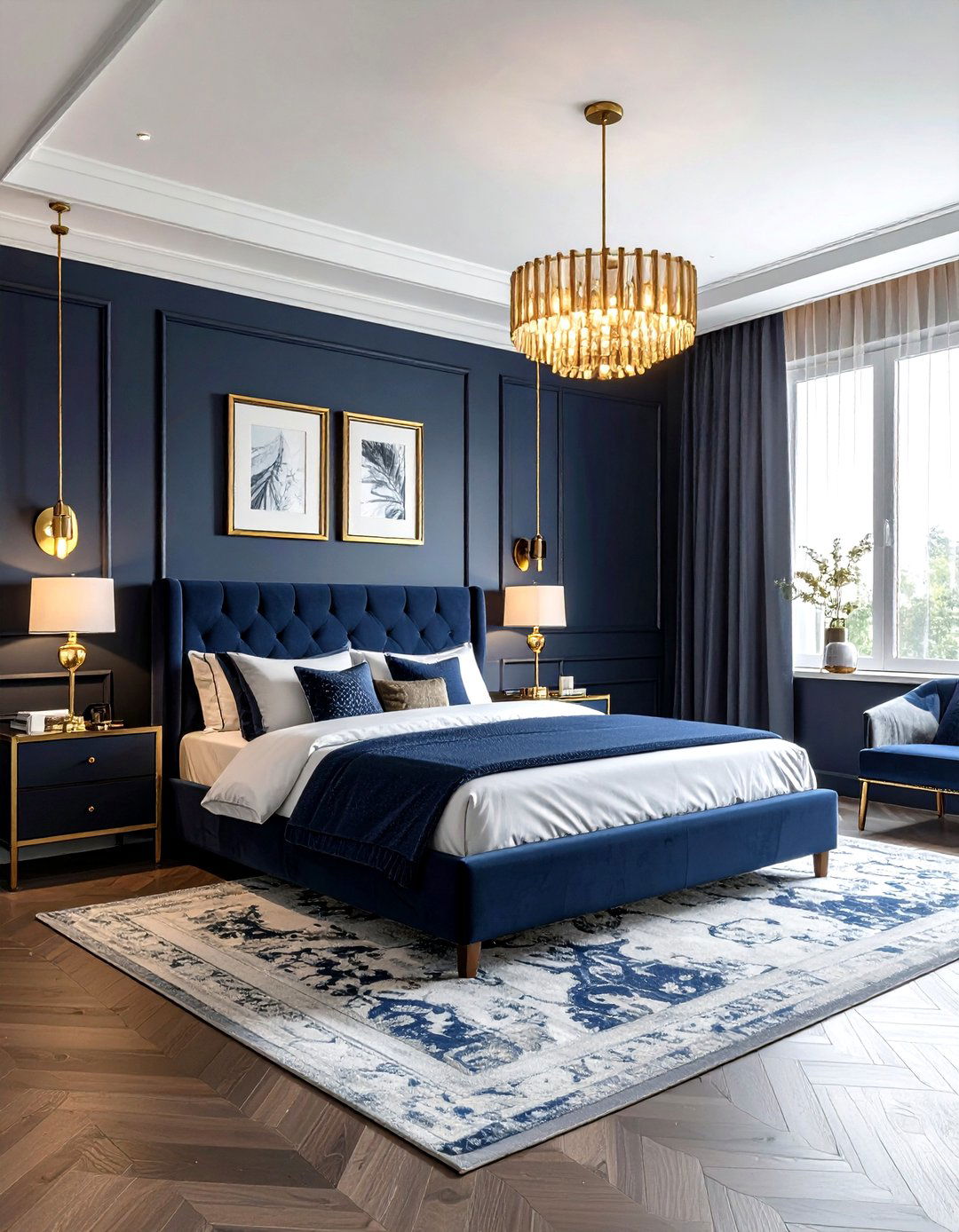 Navy And Brass Bedroom Decor - 30 navy bedroom decor ideas