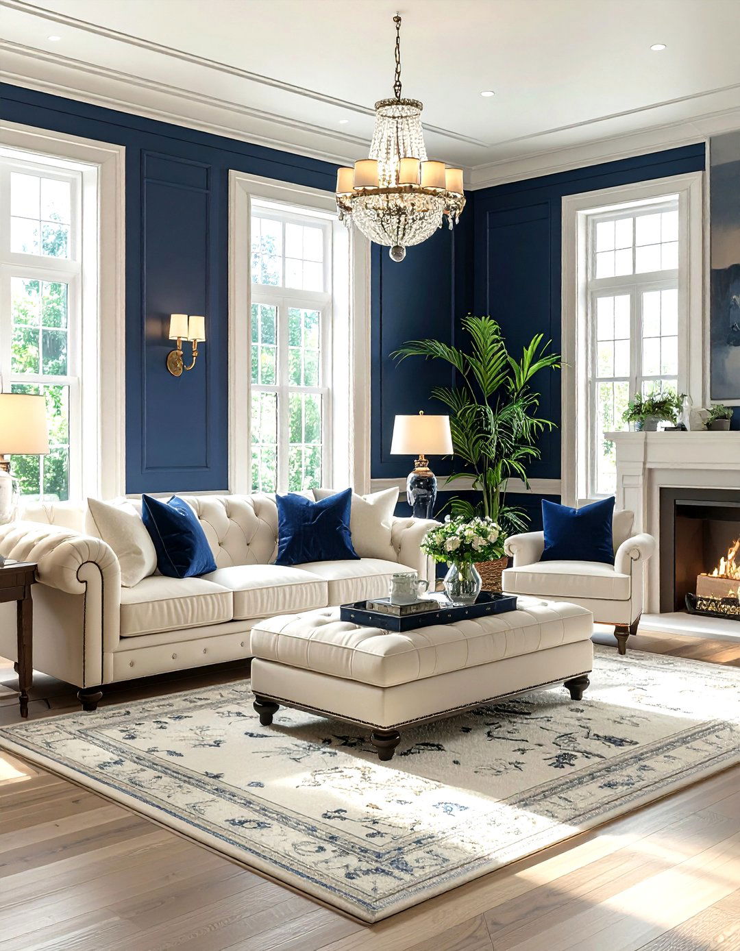 Navy And Cream Color Palette - 30 navy bedroom ideas
