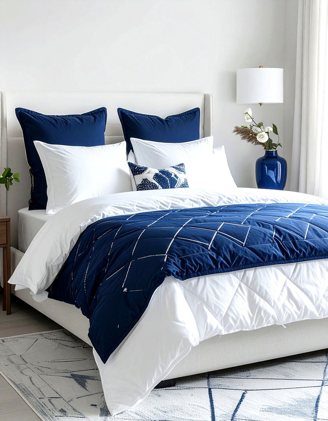 Navy And White Bedding - 30 navy bedroom decor ideas