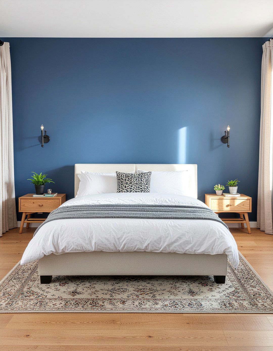 Navy Blue Accent Wall Bedroom - 30 bedroom navy walls