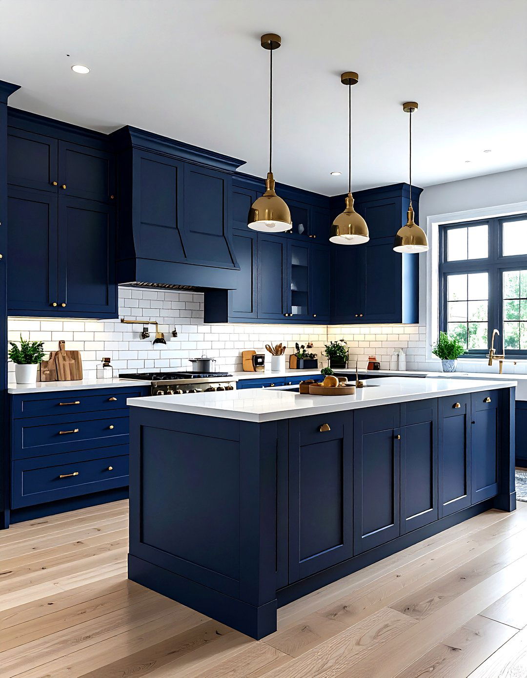 Navy Blue Accents - 30 Cape Cod kitchen ideas