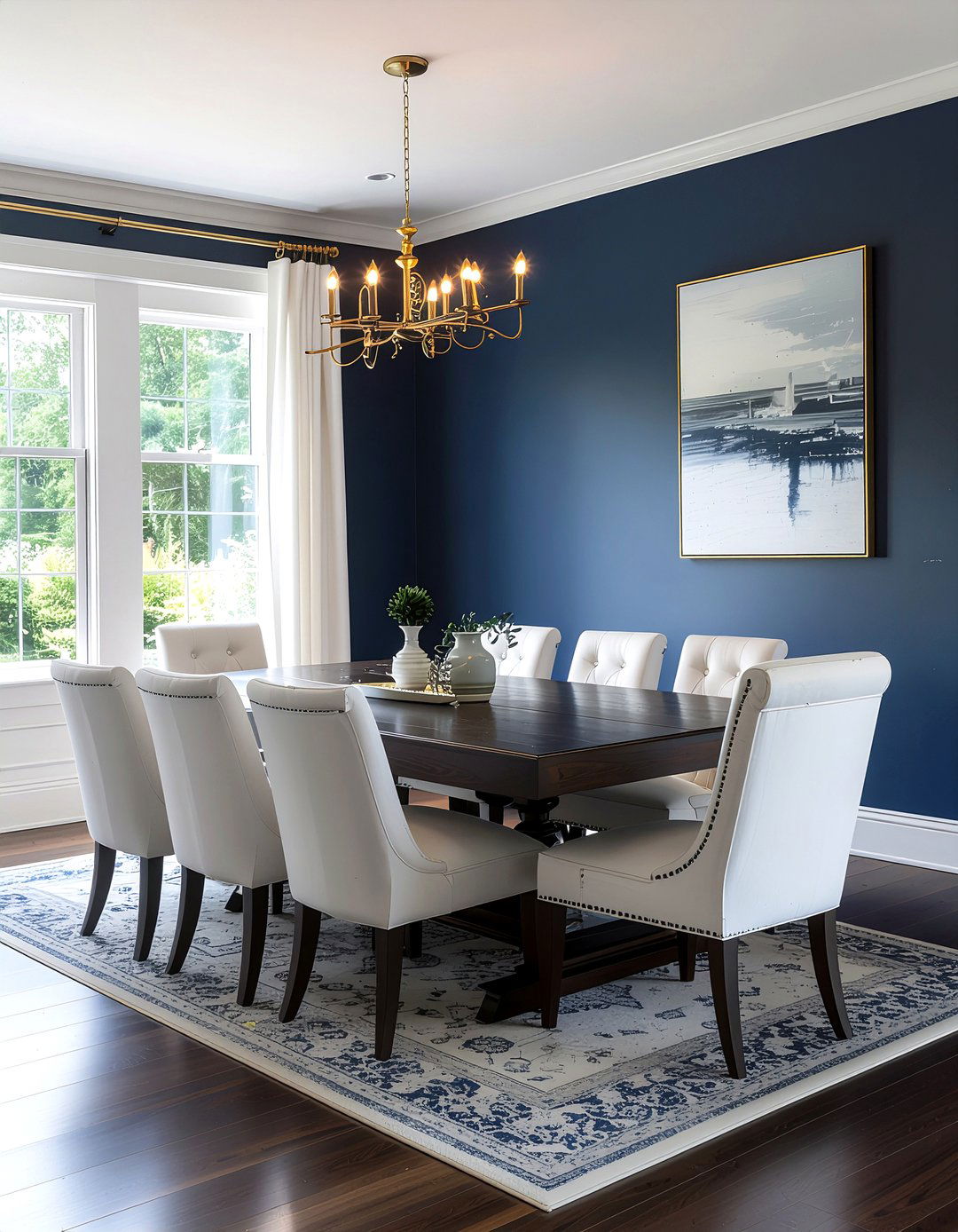 Navy Blue And Espresso Dining Room - 30 espresso dining room ideas