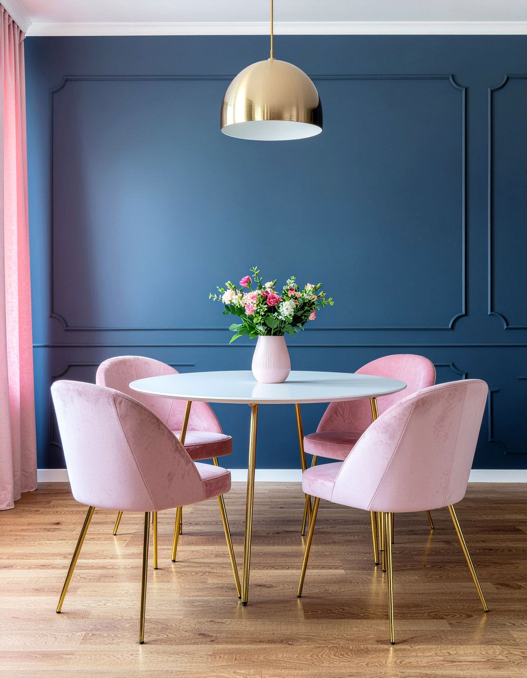 Navy Blue And Pink Dining Room - 30 navy dining room ideas