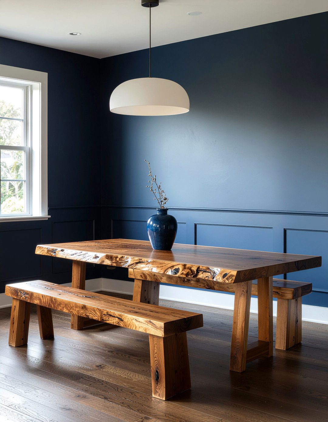Navy Blue And Wood Dining Room - 30 navy dining room ideas