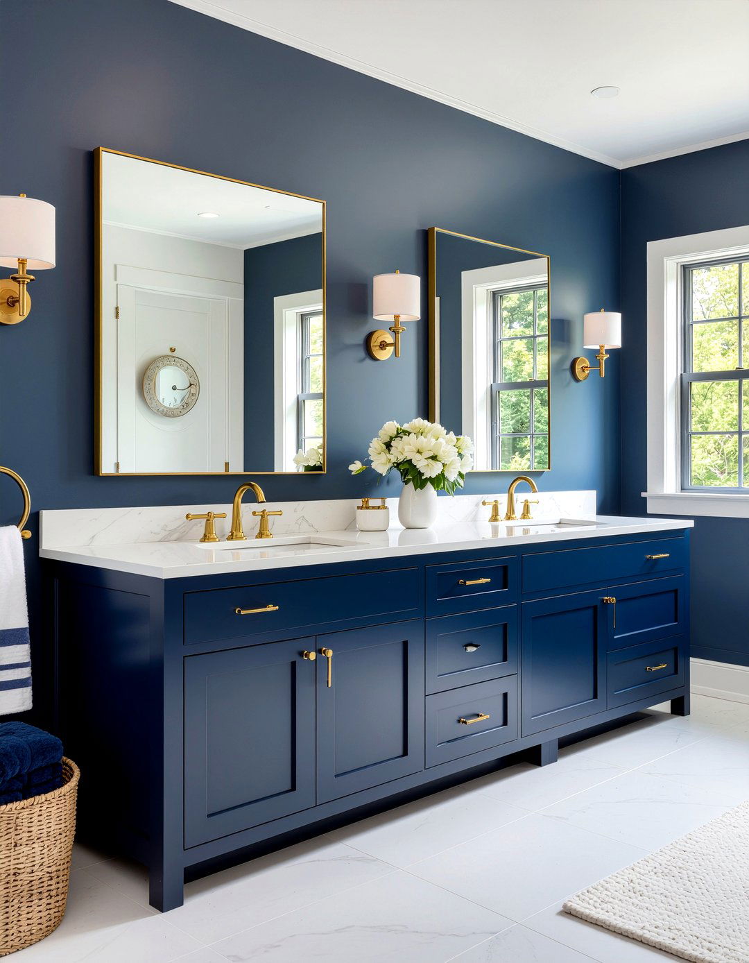 Navy Blue Bathroom - 30 bathroom inspo ideas