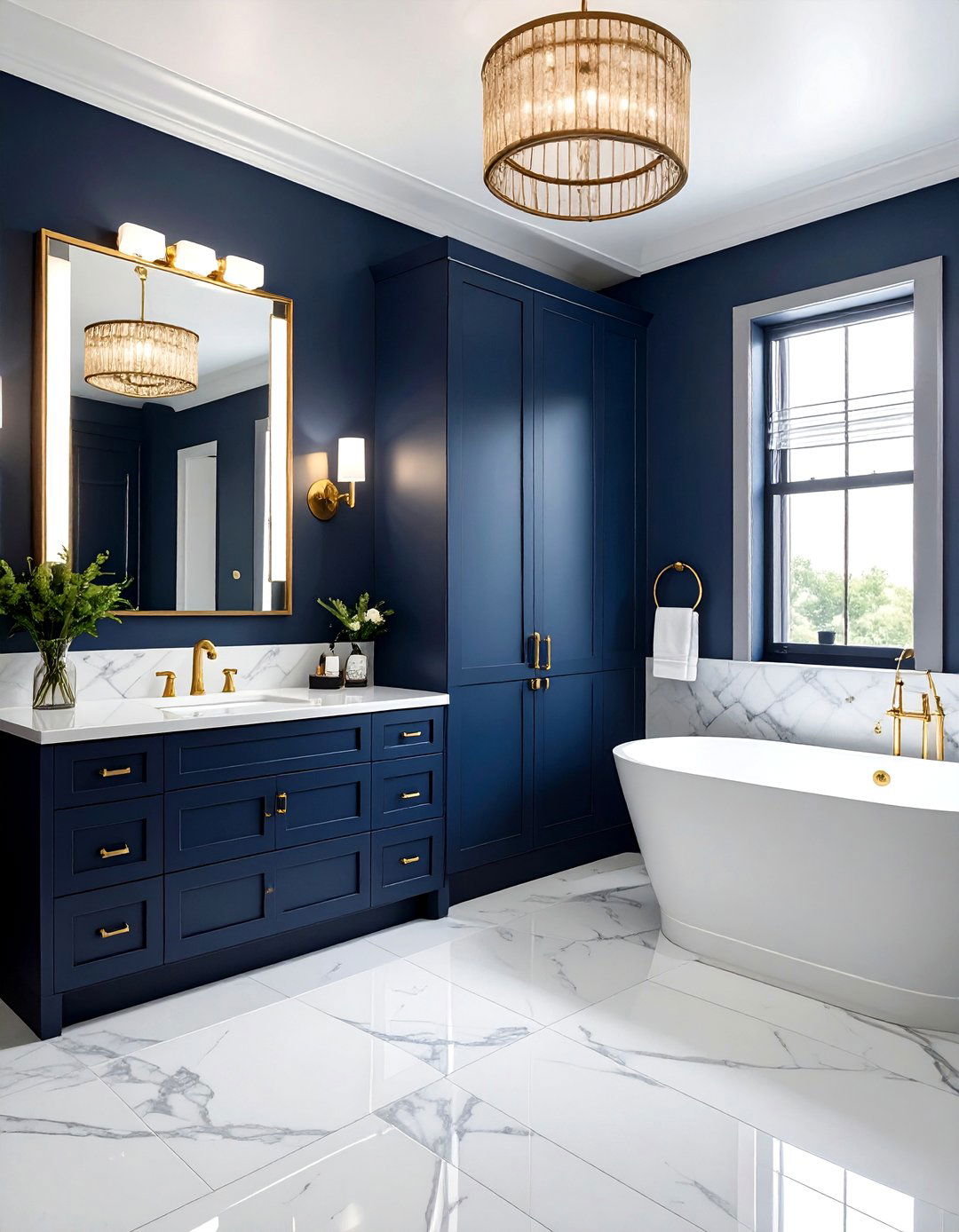 Navy Blue Bathroom - 30 chic bathroom ideas