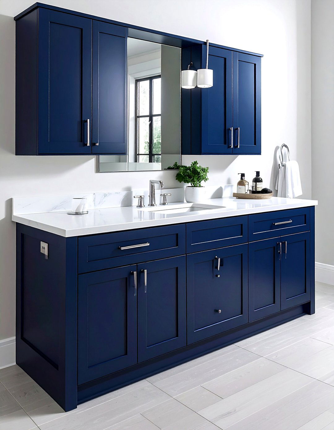 Navy Blue Bathroom Polished Nickel - 30 polished nickel bathroom ideas