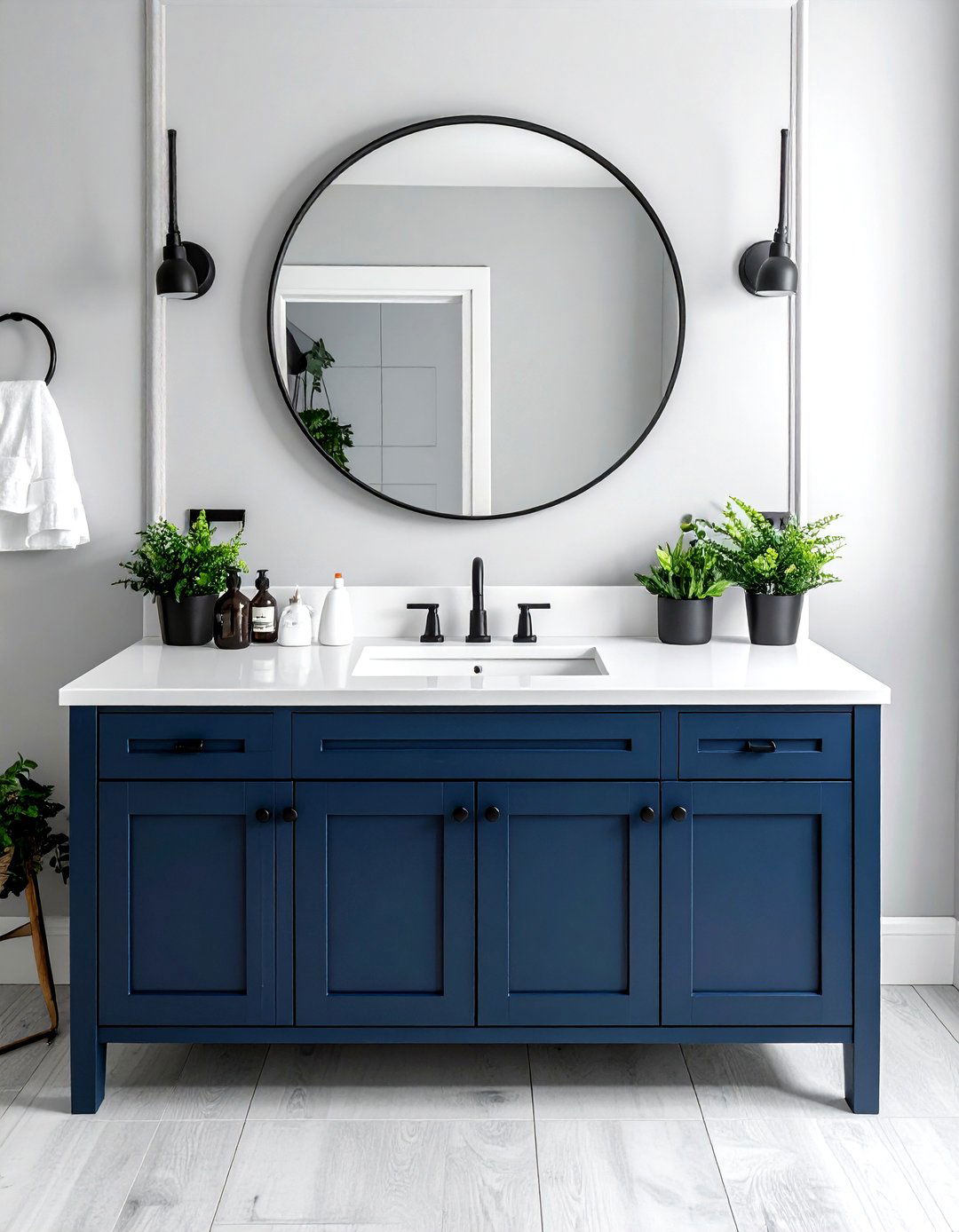 Navy Blue Bathroom Vanity - 30 boys bathroom ideas
