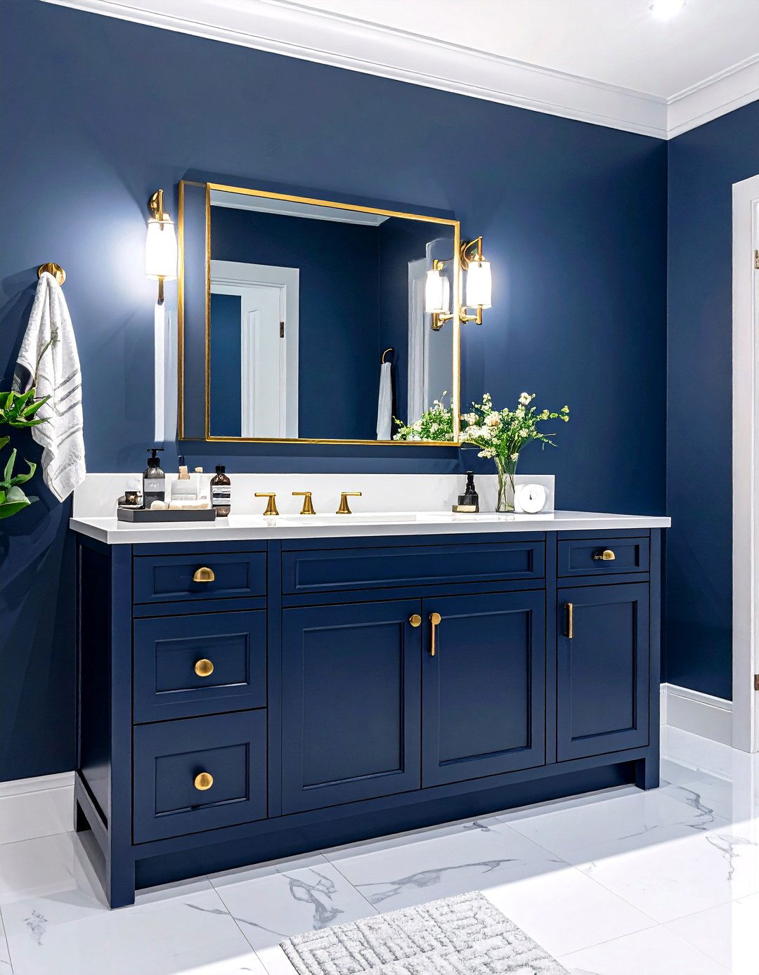Navy Blue Bathroom Vanity - 30 spec home bathroom ideas