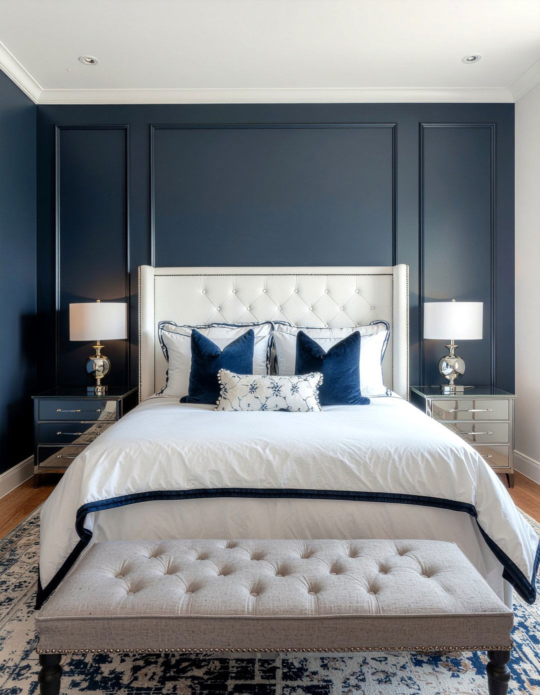 Navy Blue Bedroom - 30 cool toned bedroom ideas